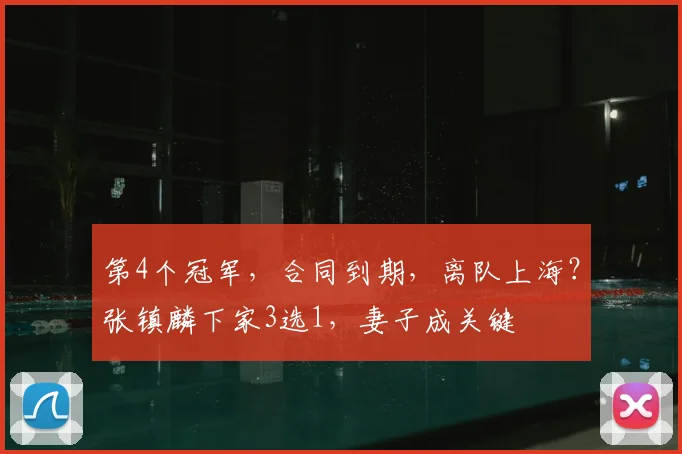 第4个冠军,合同到期,离队上海?张镇麟下家3选1,妻子成关键